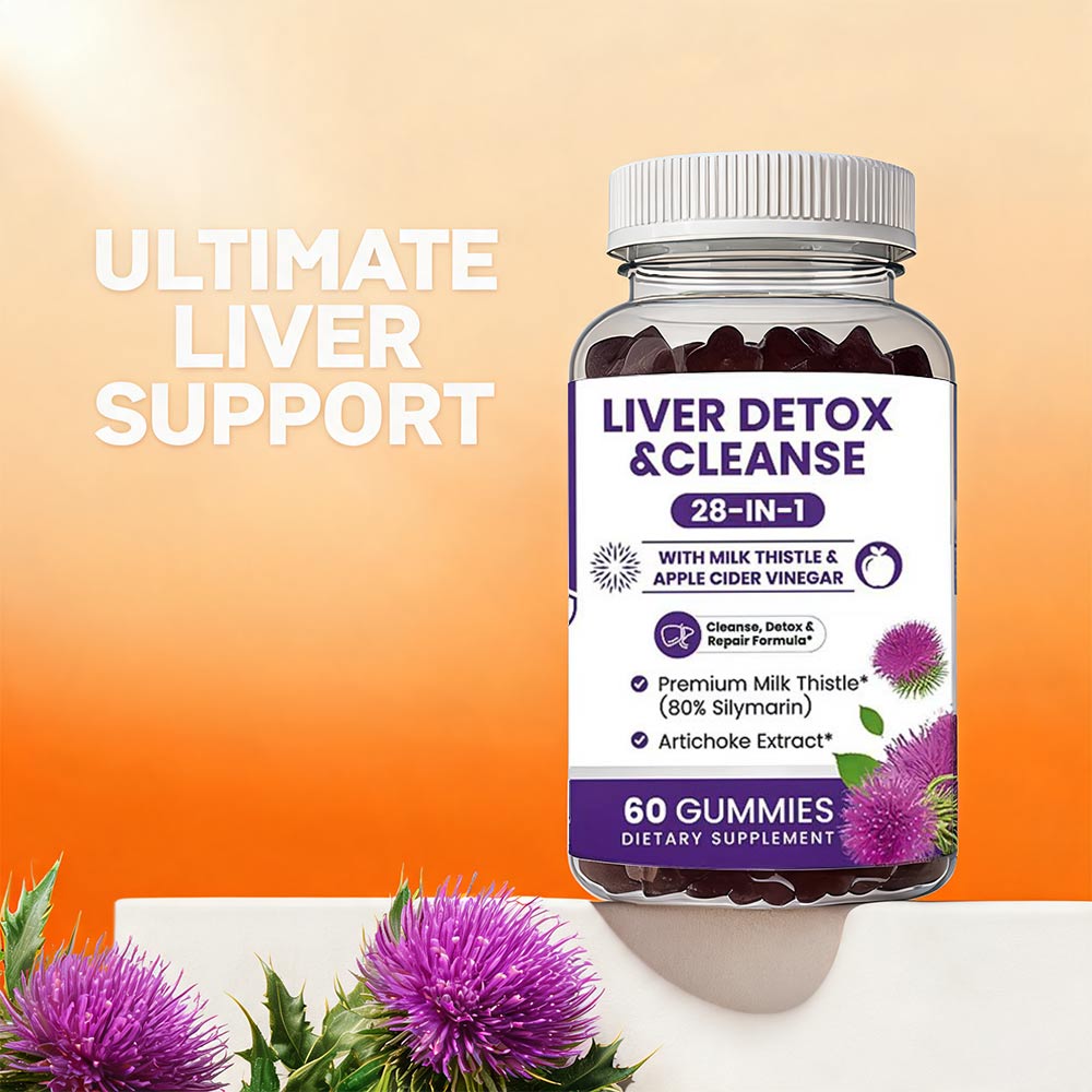 Health Wellness & Psychology - Milk Thistle Liver Support Gummies 28-in-1
