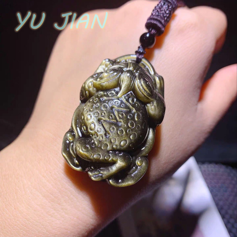 Natural Gold-Obsidian Pendant  - Longevity Health & Wellness Hotel ulasan dan harga