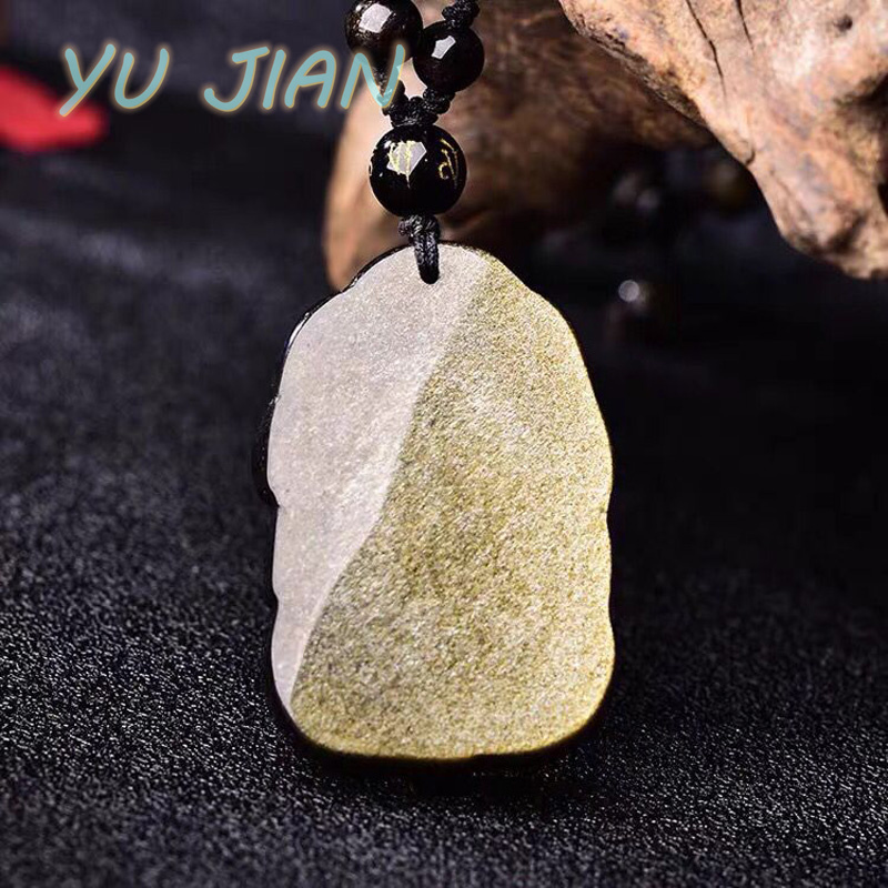 Natural Gold-Obsidian Pendant  - Longevity Health & Wellness Hotel ulasan dan harga