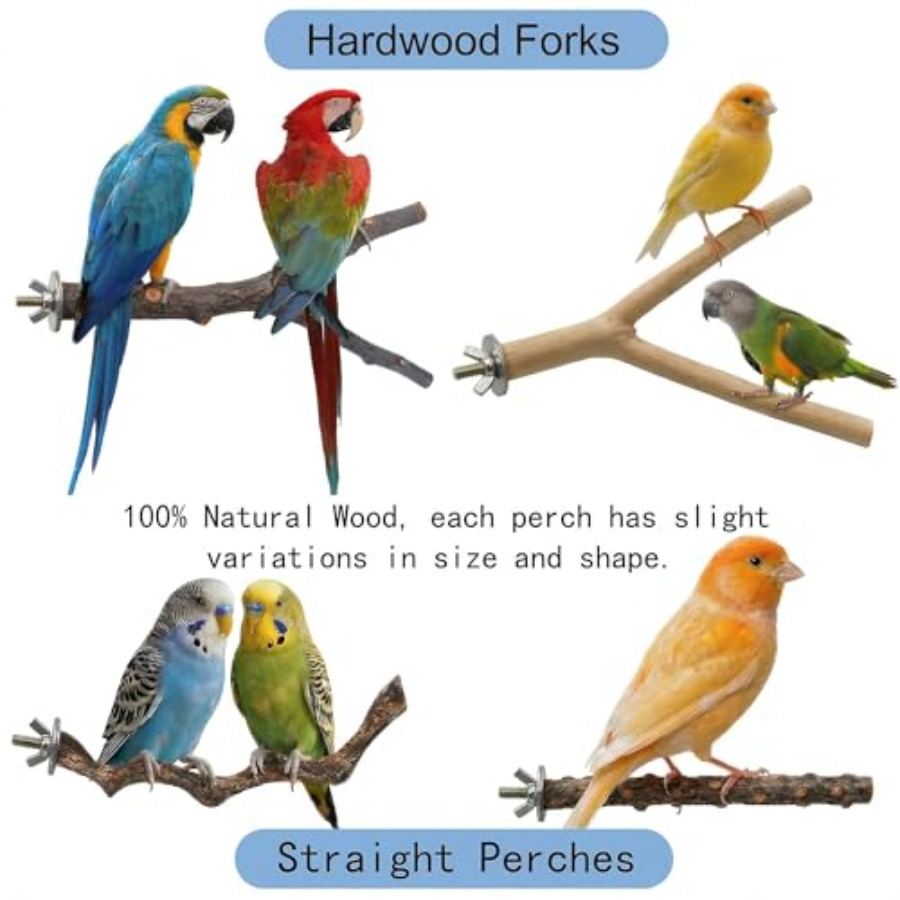 8PCS natural wood bird perches - Health & Wellness Retailers ulasan dan harga